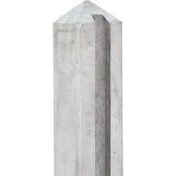 Berton-sleufpaal wit/grijs 11,5x11,5x277 cm eindmodel Tuindeco
