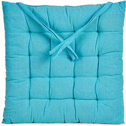 Giftdecor Stoelkussen - binnen/buiten - turquoise - 40 x 5 cm - tuinstoelkussens