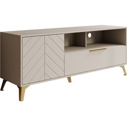 Meubella - TV-Meubel Xiano - Beige - 153 cm