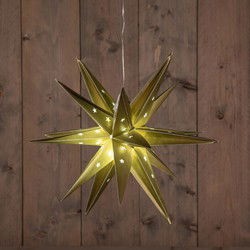 B.O.T. Gold 3D Star 35 cm 10Led Warm White 1,5M