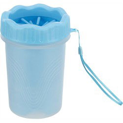 TRIXIE POOTREINIGER VOOR DE HOND SILICONE / PP BLAUW MEDIUM / LARGE 15 CM