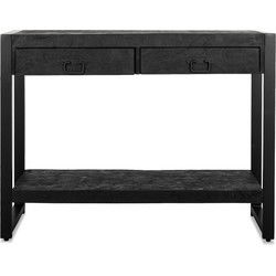 Benoa Britt 2 Drawer Sidetable Black 120 cm