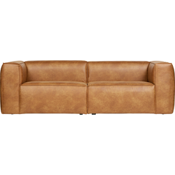 WOOOD Bean 3,5-Zits Bank - Ecoleder - Cognac - 73x246x96