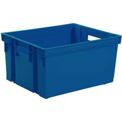 EDA Opbergkrat blauw - kunststof - 30L - L44 x B35 x H24 cm - Opbergbox