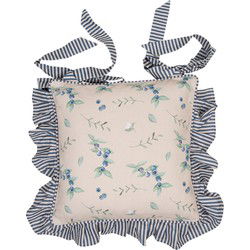 Clayre & Eef Kussenhoes Stoelkussen Beige Katoen Bos Dieren Herfst
