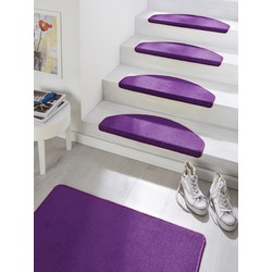 Traploper Uni Laagpolig Effen Vloerkleed - Fancy - Paars  (15 stuks ) - 23x65 cm