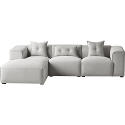 Beliani DOLVA - Hoekbank-Grijs-Polyester