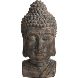 Mica Decorations Deco Object Buddha - 23x26x48 cm - Magnesium - Grijs