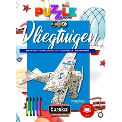 Eureka Eureka 3D Puzzle Books Kleur- en Puzzelboek - Vliegtuigen