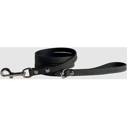 SAZZZ HONDENRIEM FEARLESS VINTAGE LEER ANTRACIET 147X1,5 CM