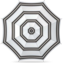 Parasol - zwart/wit - gestreept - D180 cm - UV-bescherming - Parasols