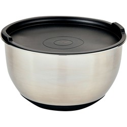 RVS Mengkom Ø24 Cm. - Mengkom met Silicone Deksel - Beslagkom met Deksel - Mixing bowl - Afm. 24 x 24 x 15 Cm.