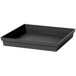 Bloempot onderschaal - antraciet - kunststof - L33 x B33 x H5 cm - Plantenpotten