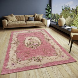 Vintage / Klassiek vloerkleed Gobelin Design - Asmaa - Roze / Beige - 75x150 cm