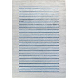 Scandinavisch Gestreept Tapijt KAYSA - Blauw/Grijs - 160x220 cm