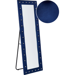 ANSOUIS  - Staande spiegel - Marineblauw - Fluweel