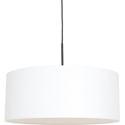 Hanglamp met witte chitzo kap Steinhauer Sparkled Light Transparant