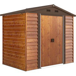 Gereedschapsschuur weerbestendig staal - 152 x 235,7 x 208,7 cm - Bruin houtlook