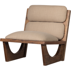 BePureHome Opulent Fauteuil - Bouclé/Hout - Naturel - 75x70x80