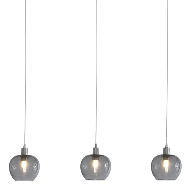 Steinhauer - Lotus - hanglamp 3 lichts E14 - staal - 
