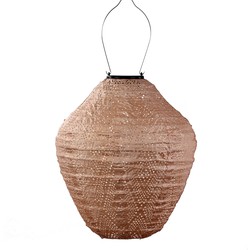 LUMIZ Solar Lampion Ikat Jar - 30 cm - Roze