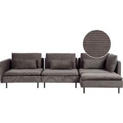 Beliani EGERIS - Modulaire Sofa-Bruin-Corduroy