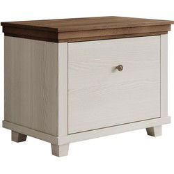 Meubella - Schoenenkast Eric - Wit eiken - 71 cm - 1 klep