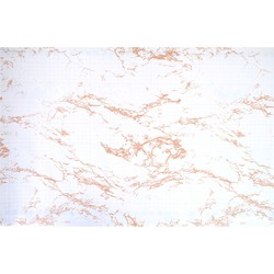 Decoratie plakfolie - 2x - marmer patroon wit/goud - 45 cm x 2 m - zelfklevend - Meubelfolie