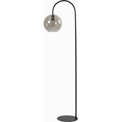 Light & Living - vloerlamp - Subar - zwart - glas smoke glas - kleurglas-lamp - E27 - 1871665