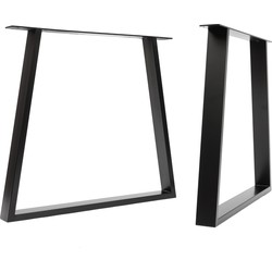 The Hairpin Leg Co. - Trapezium frame - Industriële poten - Tafel - H71xW78cm - Brede tafelpoten - Zwart