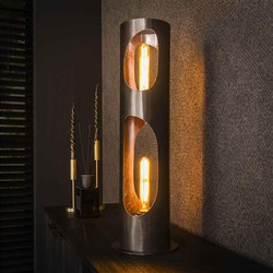 Hoyz Collection - Vloerlamp Organic Ø20 Cylinder - Zwart Nikkel