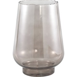 PTMD Dexa Grey glass vase straight round L