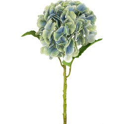 Greenmoods Kunstbloem Hortensia - Hydrangea - Nep plant - 1 Stuk - 55cm - Blauw -