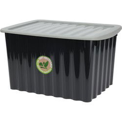 Storage Solutions Opslagbak/opbergdoos - deksel - kunststof - 27L - Opbergbox