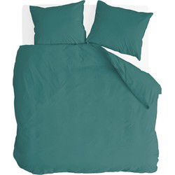 Byrklund Dekbedovertrek Go Velvet - 140x220 - Voor: 100% Polyester, achter 100% Katoen - Groen