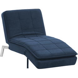Beliani LOIRET - Chaise longue-Blauw-Polyester