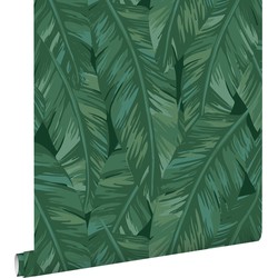 ESTAhome behang bananenbladeren emerald groen - 0,53 x 10,05 m - 139016