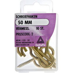 Schroefhaak 50mm vermess 10st