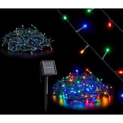 Krist+ Lichtsnoer - solar - 150 gekleurde LEDs - 750 cm - Kerstverlichting kerstboom