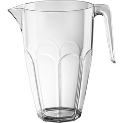 1x Bier pitcher/schenkkan van onbreekbaar transparant kunststof - Schenkkannen