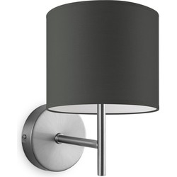 Moderne wandlamp Bling - antraciet - wandlamp Mati inclusief lampenkap 20/20/17cm - geschikt voor E27 LED lamp - Wandlamp geschikt voor woonkamer, slaapkamer, corridor