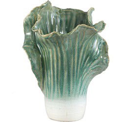 PTMD Swing Green Ceramic Pot Cabbage Shape M
