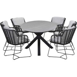 Garden Impressions Fabrice tuinset 7-delig - Scot tuintafel Napoli sand 230x115 cm
