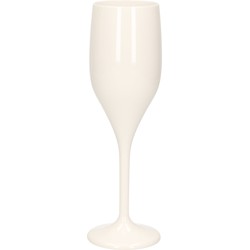 Champagneglazen/prosecco flutes wit 150 ml van onbreekbaar kunststof - Champagneglazen
