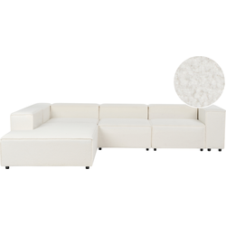 Beliani APRICA - Modulaire Sofa-Wit-Bouclé