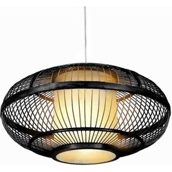 Fine Asianliving Bamboe Hanglamp Handgemaakt Zwart - Jake