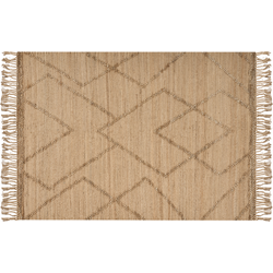 Beliani HANDERE - Gevlochten-Beige-Jute