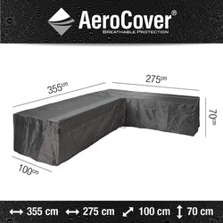 Loungeset Abdeckung Ecke rechts 355x275x100xH70 cm - AeroCover