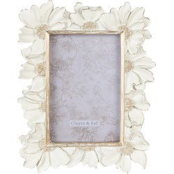 Clayre & Eef Fotolijst Wit Polyresin