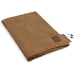 Knit Factory Jay Gebreid Plaid - Woondeken - Kleed - New Camel - 160x130 cm